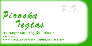 piroska teglas business card